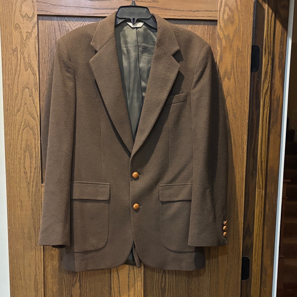 Vintage Hunt Valley camel hair jacket.
